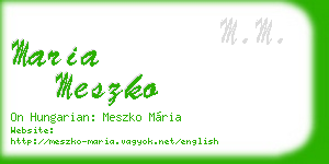 maria meszko business card